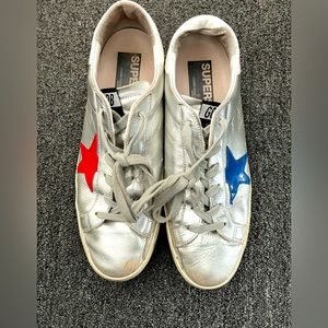 Golden Goose Superstar red and blue size 41 very slightly used